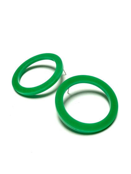 CIRCLES 4CM GREEN DARK