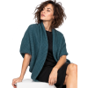 COCOON | volný pletený cardigan - PETROL