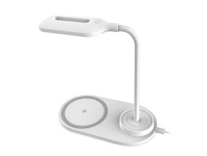 Stolní LED lampička s bezdrátovou nabíječkou,bílá