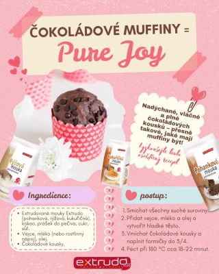 Čokoládové muffiny = čistá radost 🍫🧁 Nadýchané, vláčné a plné čokoládových kousků – přesně takové mají být muffiny z...