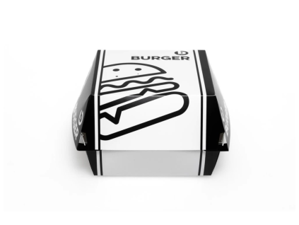 OBAL BURGER MALÝ 13*13*10 OBJEM GSM 255G/M2 Biela