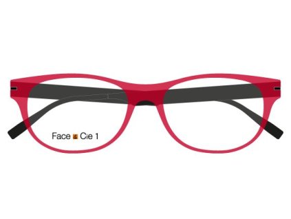 FaceCie FC 1D TOG NO, základní obruba, (čirá červená/černá)