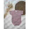 Set mušelín body+kraťasy Dusty Rose