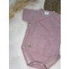 Set mušelín body+kraťasy Dusty Rose