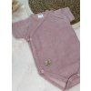 Set mušelín body+kraťasy Dusty Rose