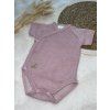 Set mušelín body+kraťasy Dusty Rose