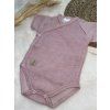 Set mušelín body+kraťasy Dusty Rose