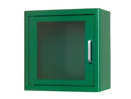 15076 skrinka na aed defibrilator arky zelena s alarmem