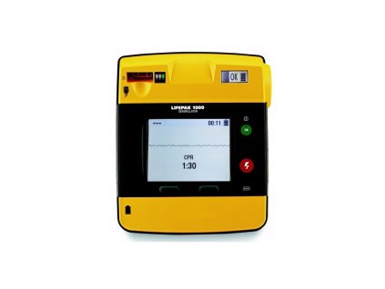 Physio-Control Lifepak 1000 se zobrazením EKG