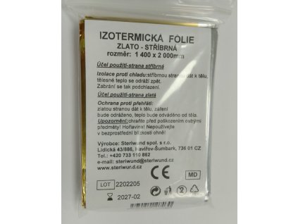 izotermicka folie zlato stribrna