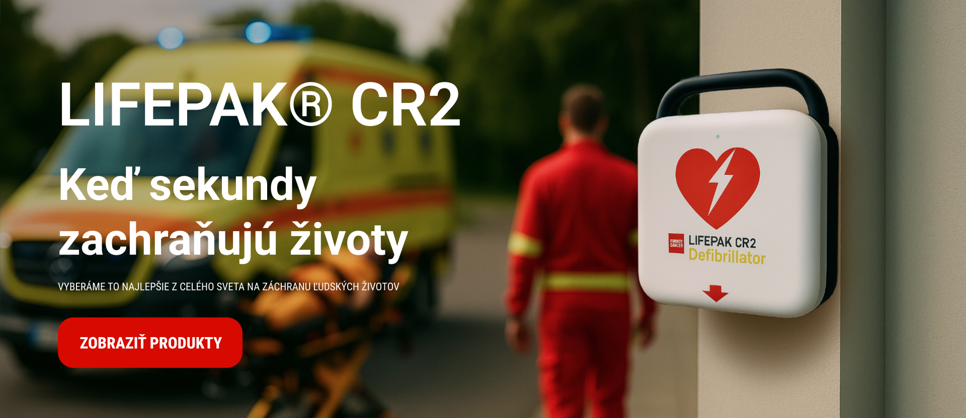 LIFEPAK® CR2 - automatický externý defibrilátor - prenos dát WIFI