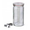 Zavařovací sklenice Cylinder WECK 340 ml -  s víčkem, těsnící gumou a klipsy
