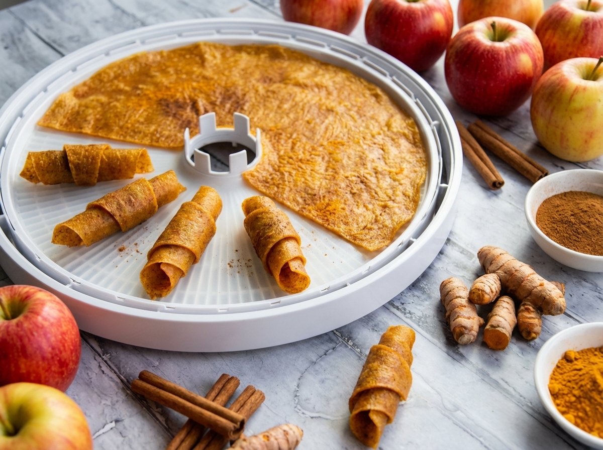 Jablečné rolky se skořicí a kurkumou