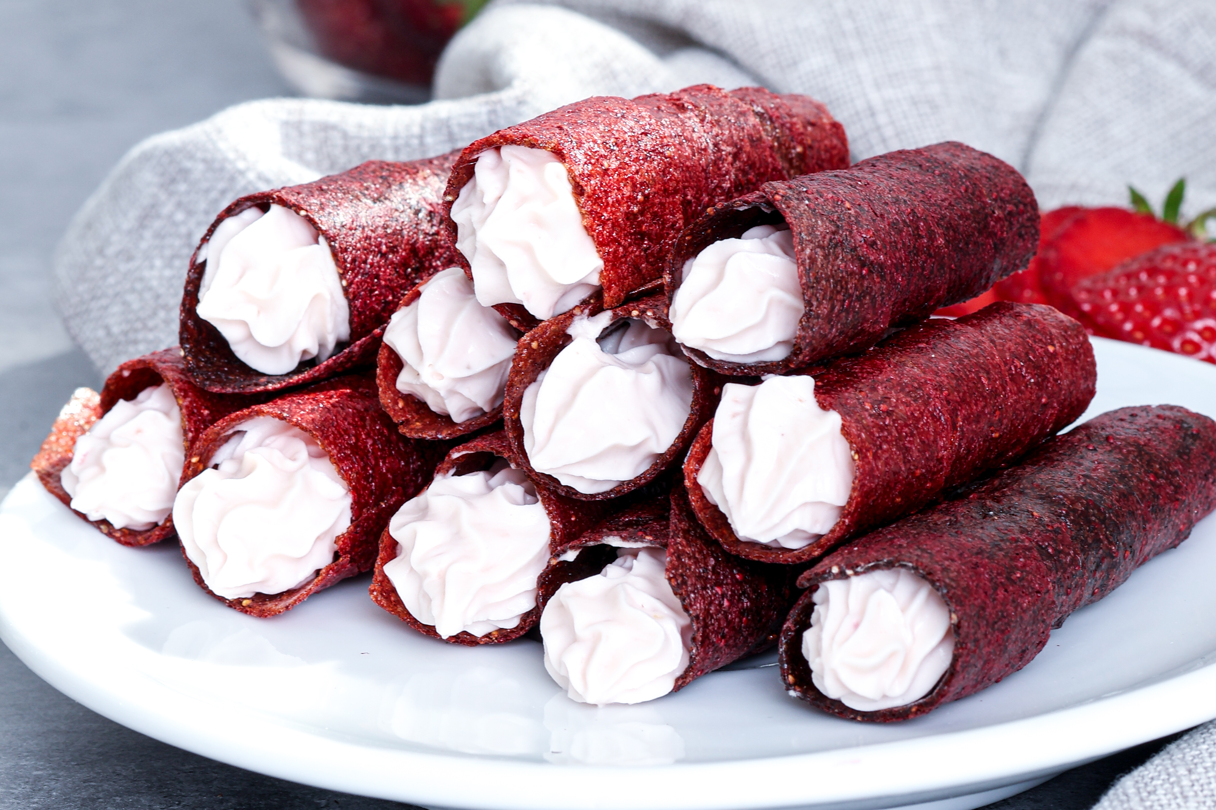 Jahodové trubičky s mascarpone