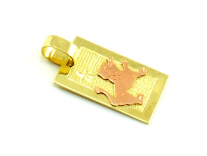 Zlatý platničkový prívesok - znamenie lev