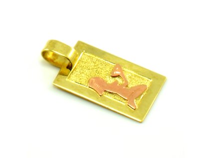 Zlatý platničkový prívesok - znamenie panna