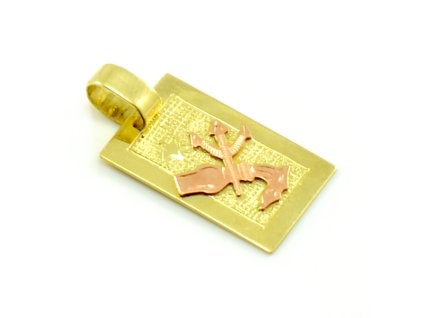 Zlatý platničkový prívesok - znamenie vodnár