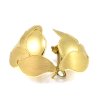 Náušnice zo žltého zlata extravagantné spojené lístky