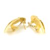 Náušnice zo žltého zlata extravagantné spojené lístky