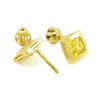 Náušnice zo žltého zlata zirkóny žlté  5mm x 5mm na balón