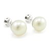 Náušnice z bieleho zlata veľká 8,5 mm biela prírodná perla na balónik