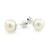 Náušnice z bieleho zlata veľká 8,5 mm biela prírodná perla na balónik