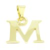 Prívesok zo žltého zlata - Písmeno M