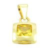 Prívesok zo žltého zlata -žltý zirkón 5 mm x 5 mm