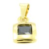 Prívesok zo žltého zlata -čierny zirkón 5 mm x 5 mm