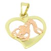 Zlatý srdiečkový prívesok - znamenie škorpión