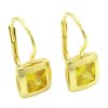 Náušnice zo žltého zlata so žltým zirkónom.