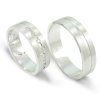 Svadobné obrúčky z bieleho zlata-ploché