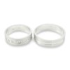 Svadobné obrúčky z bieleho zlata-ploché