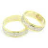 Svadobné obrúčky zo žltého a bieleho zlata -  vzorované