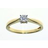 Zásnubný prsteň zo žltého zlata s  briliantom