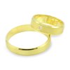 Svadobné obrúčky zo žltého zlata mierne polgulaté široké 4.4 mm