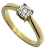 Zásnubný prsteň zo žltého zlata s  briliantom