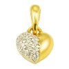 Zlatý prívesok - srdiečko s kamienkami na polke
