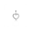 Prívesok z bieleho zlata - Srdce lesklé