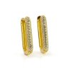 Náušnice zo žltého zlata s čírymi zirkónmi - Lux 3