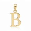 Prívesok zo žltého zlata - Písmeno B