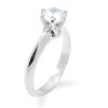 Zásnubný prsteň z bieleho zlata Hana  so 7 mm veľkým centrálnym zirkónom