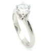 Zásnubný prsteň z bieleho zlata Hana  so 7 mm veľkým centrálnym zirkónom