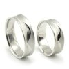 Svadobné obrúčky z bieleho zlata široké 6 mm vypuklé dovnútra - pár