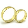 Svadobné obrúčky zo žltého zlata polguľaté široké 5 mm