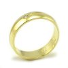 Svadobné obrúčky zo žltého zlata polguľaté široké 5 mm,  jemná rytina -dámska