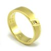 Svadobné obrúčky zo žltého zlata ploché široké 5 mm, šikmé drážky  - dámska