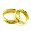 Svadobné obrúčky zo žltého zlata široké 6 mm vypuklé dovnútra