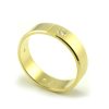 Svadobné obrúčky zo žltého zlata ploché široké 5,5 mm - dámska