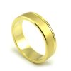 Svadobné obrúčky zo žltého zlata s dvomi jemnými drážkami - pánska